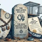 2 arrested at Camp Beagle amid new protest law in 2026