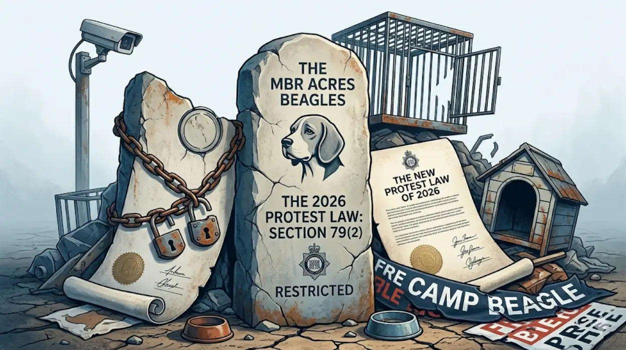 2 arrested at Camp Beagle amid new protest law in 2026