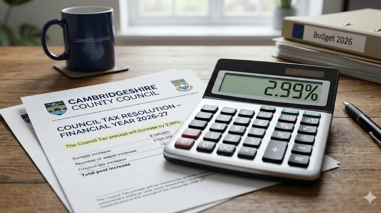 Cambridgeshire Council Tax Up 2.99% in 2026