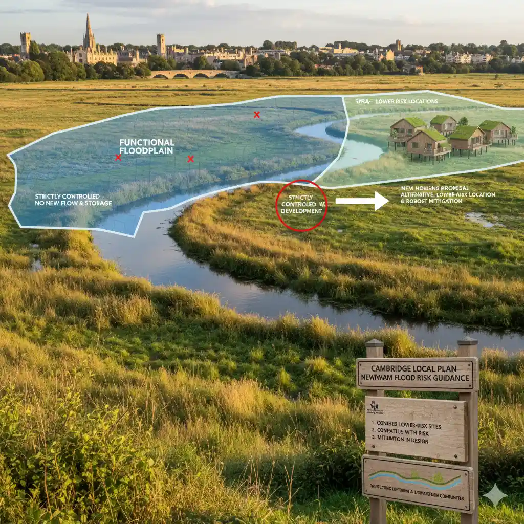 Planning policy, development control and flood‑conscious growth