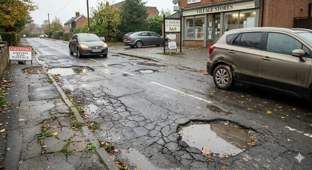 What impact are poor roads and pavements having on residents and businesses