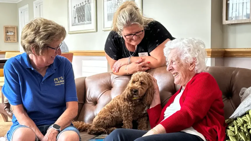 Paws for thought St Ives care home residents enjoy therapy dog visits