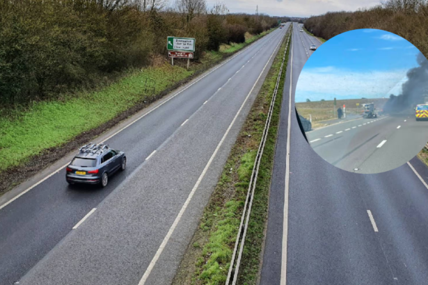 A14 Partially Closed After Vehicle Fire Causes Traffic Delays, Cambridge 2026