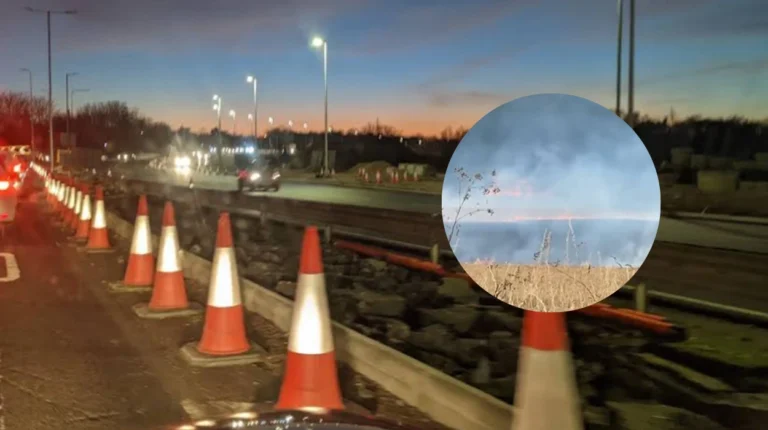 A10 Meldreth field fire firefighters tackle deliberate blaze